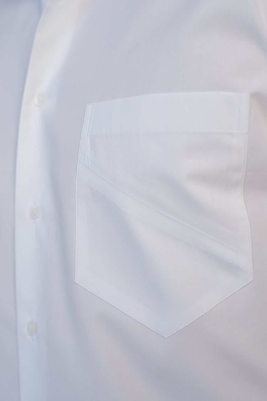 Crisp cotton white smart classic shirt & active temp control